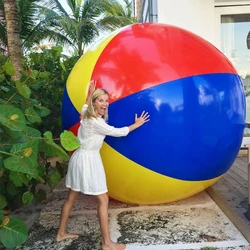 High Quality Giant 100-200cm Inflatable Beach Ball Sea Swimming Pool Water Toy Four-color Beach Ball Beach Ball