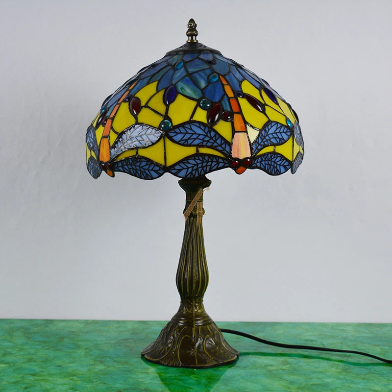 SOFEINA Tiffany Glass Table Lamps LED Modern Creative Sunflower Desk Light Fashion Decor For Home Living Room Bedroom
