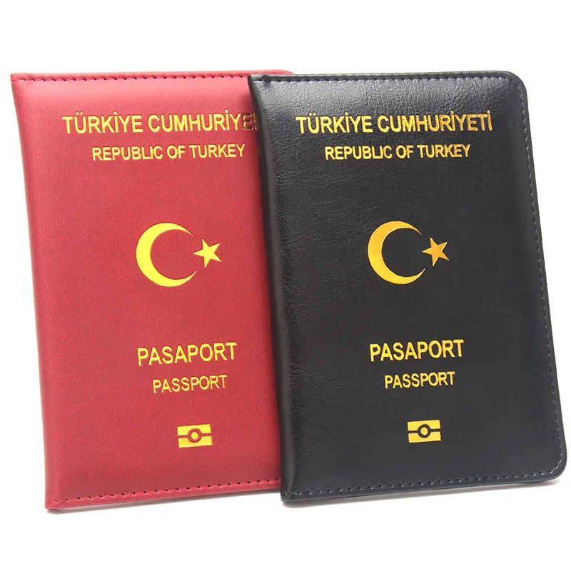 

Turkey Passport Holder Couple Passport Case Lightweight High-grade Leather Passport Covers Id Card Holder Plane Ticket Holder