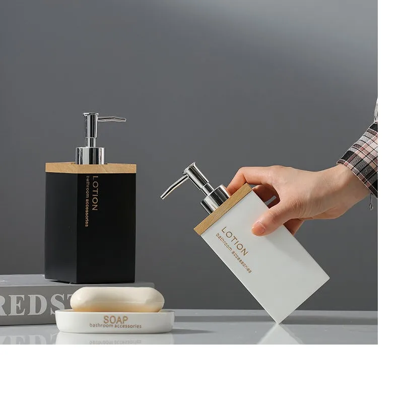 Hotel Resin Hand Sanitizer Bottle Household Bathroom Shower Gel Shampoo Empty Bottle Packaging Laundry Detergent Bottle ZG778