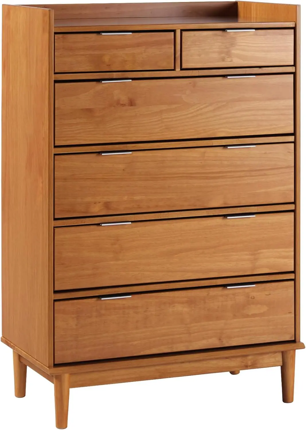 

6-Drawer Dresser, 30 Inch, Caramel-T