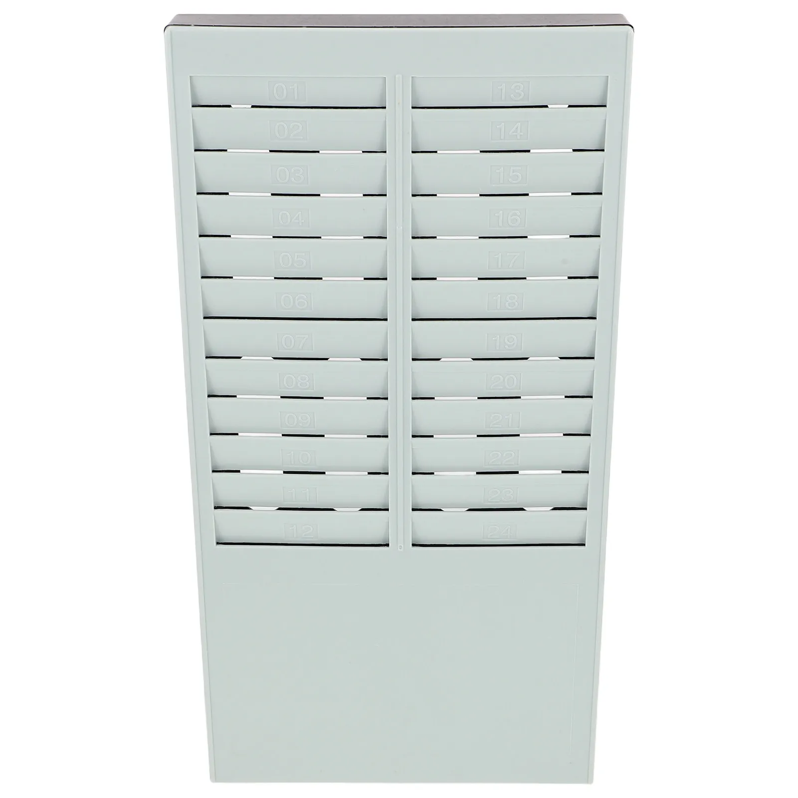Time Card Holder Wall Mounted Attendance Cards Rack Plastic Organizer Multiple Pockets Office Factory Employee Badge Storage