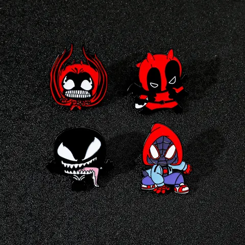 Venom Anime Actionfigur Pins Coola Marvel-märken för ryggsäckar och cosplay-kostymer 8 best sales nålgift - №5