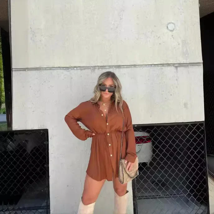 Dames Playsuit Shirt & Shorts - close-up view