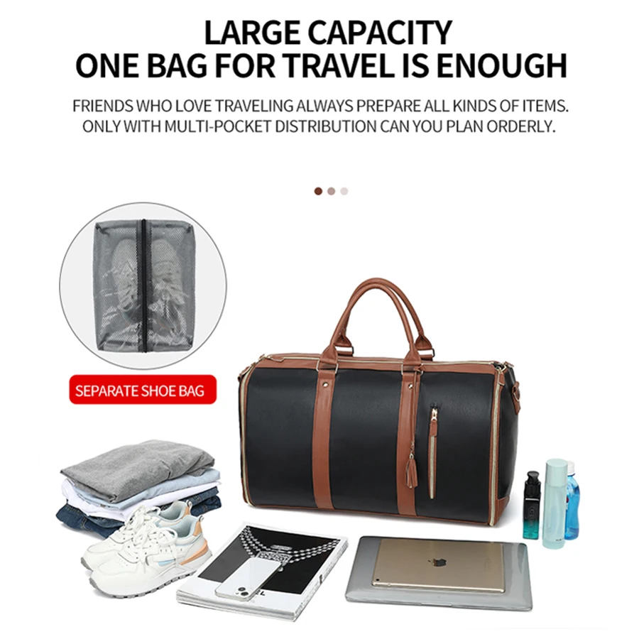 Paktas, damesbagagetas, draagbare opvouwbare reistas, opbergtas, opbergtas voor kledingkleding, draagbare zakelijke tas