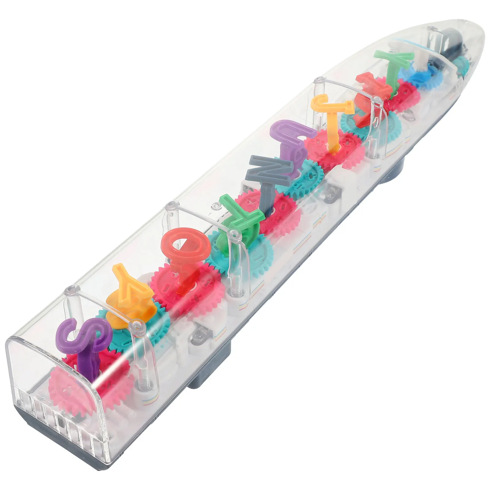 

Electric Train Transparent Number Design Light Educational Parent Child Electric Train Light Up Toys