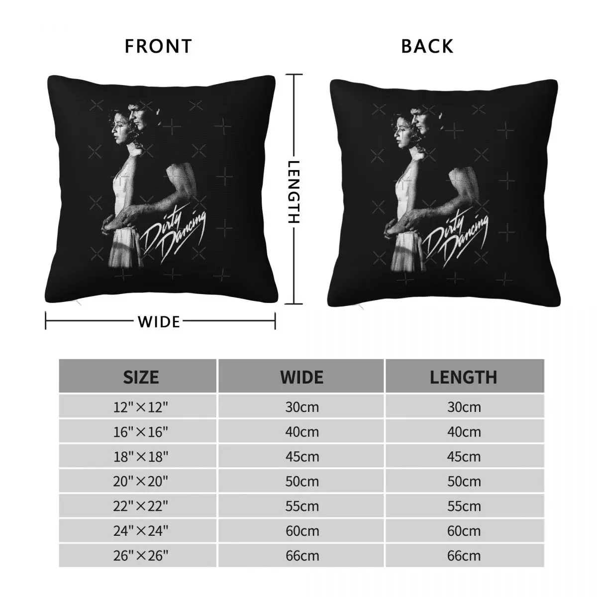 Dirty Dancing John And Baby Square Pillowcase Polyester Linen Velvet Creative Zip Decor Pillow Case Home Cushion Cover Wholesale