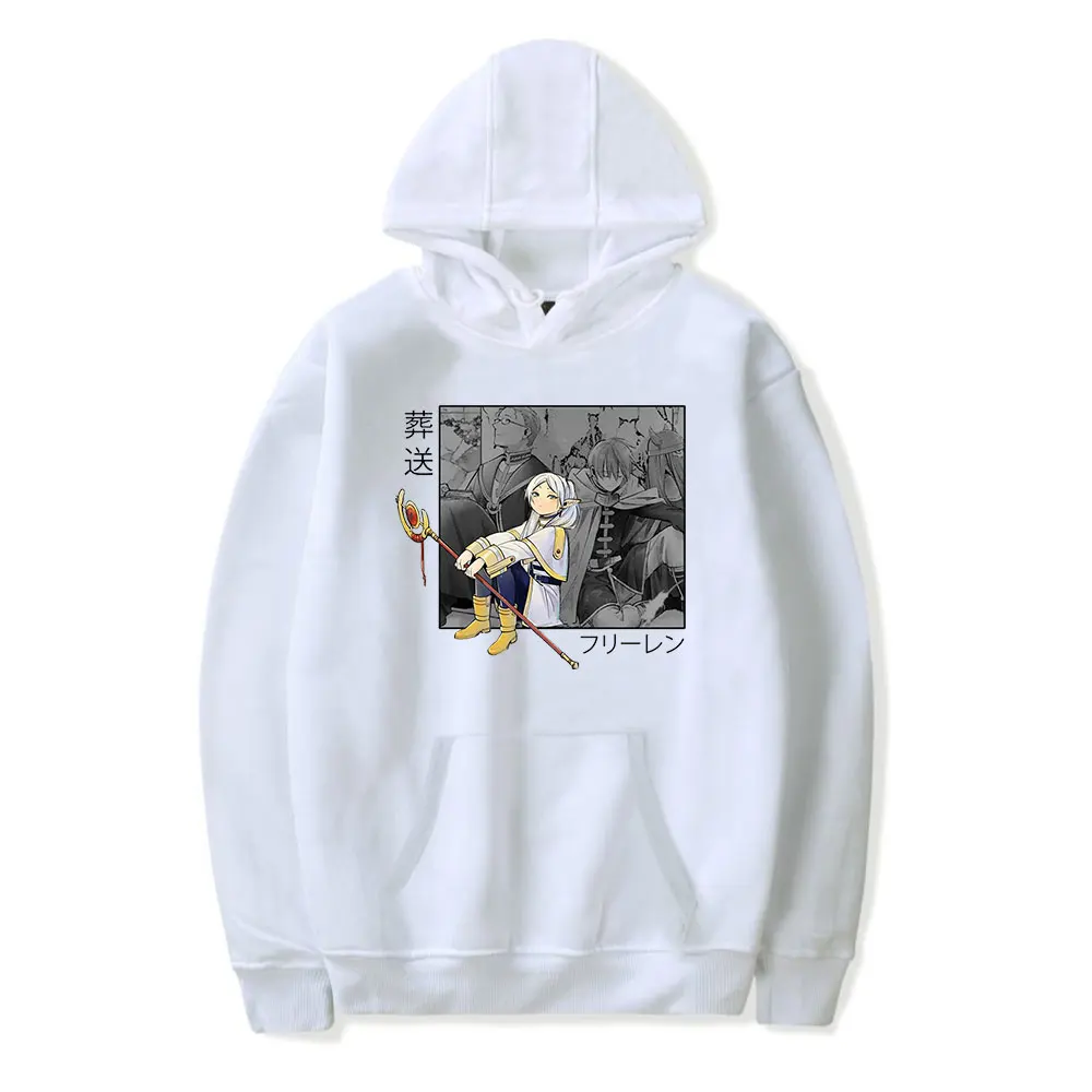 Hoodie Frieren Anime para homens e mulheres, pulôver de manga comprida