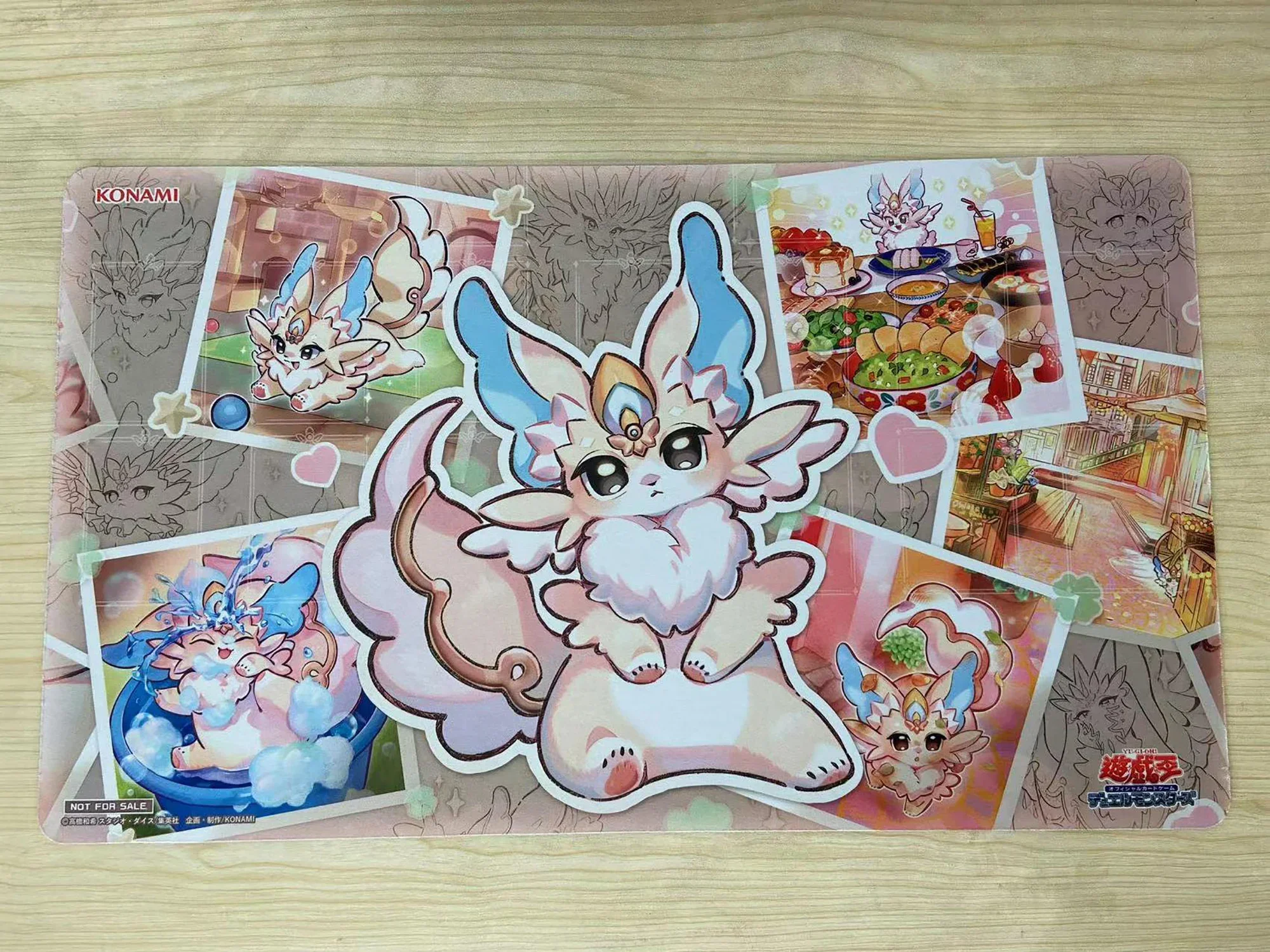 

Cute YuGiOh Purrely TCG CCG Mat Board Game Playmat Trading Card Game Mat Rubber Mouse Pad Game Mat Zones Free Bag 600x350x2mm