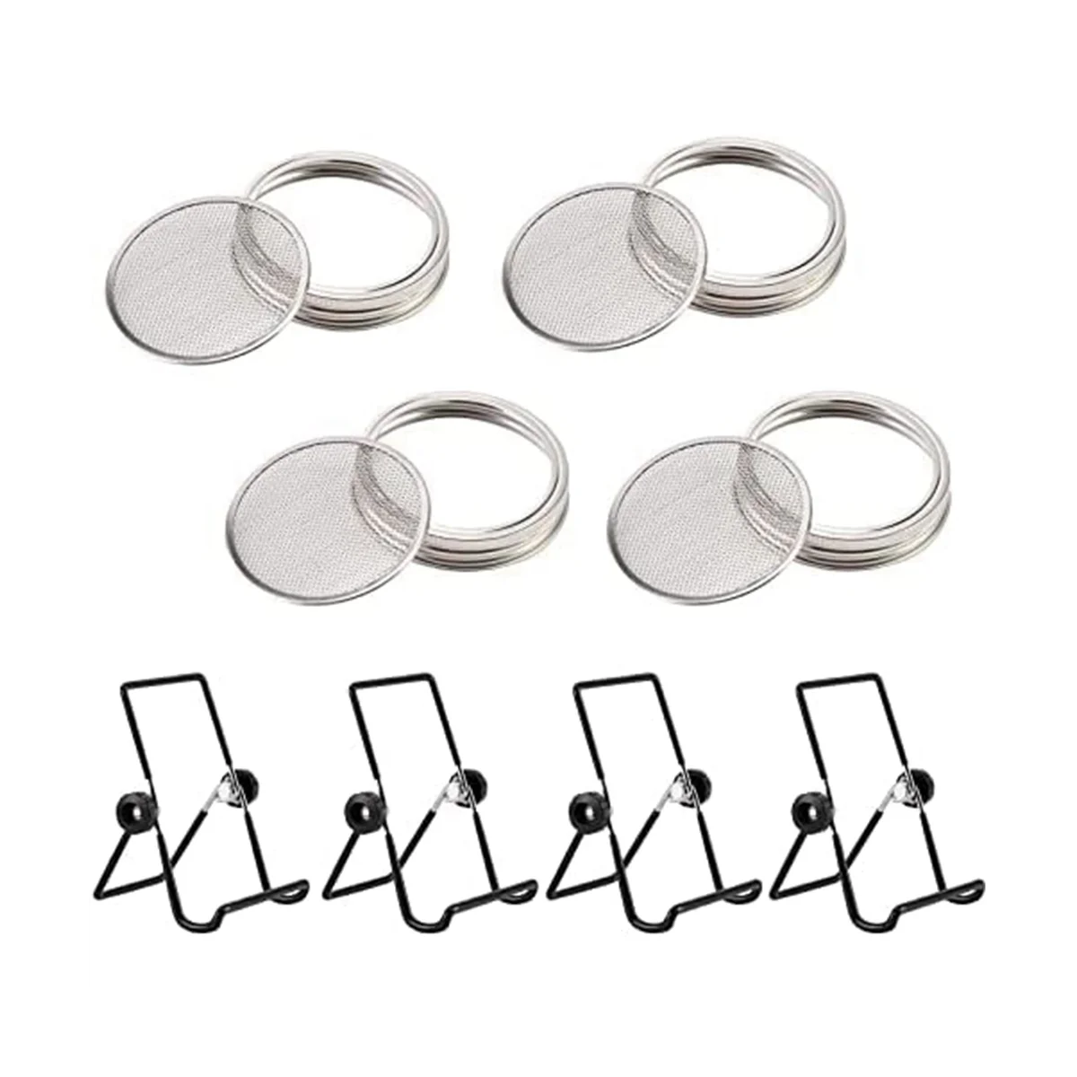 

Sprouting Lid, Jar Germination Kit Accessories,Stainless Steel Sprouting Jar Lid, Sprouting Kit for 86MM Mouth Jars