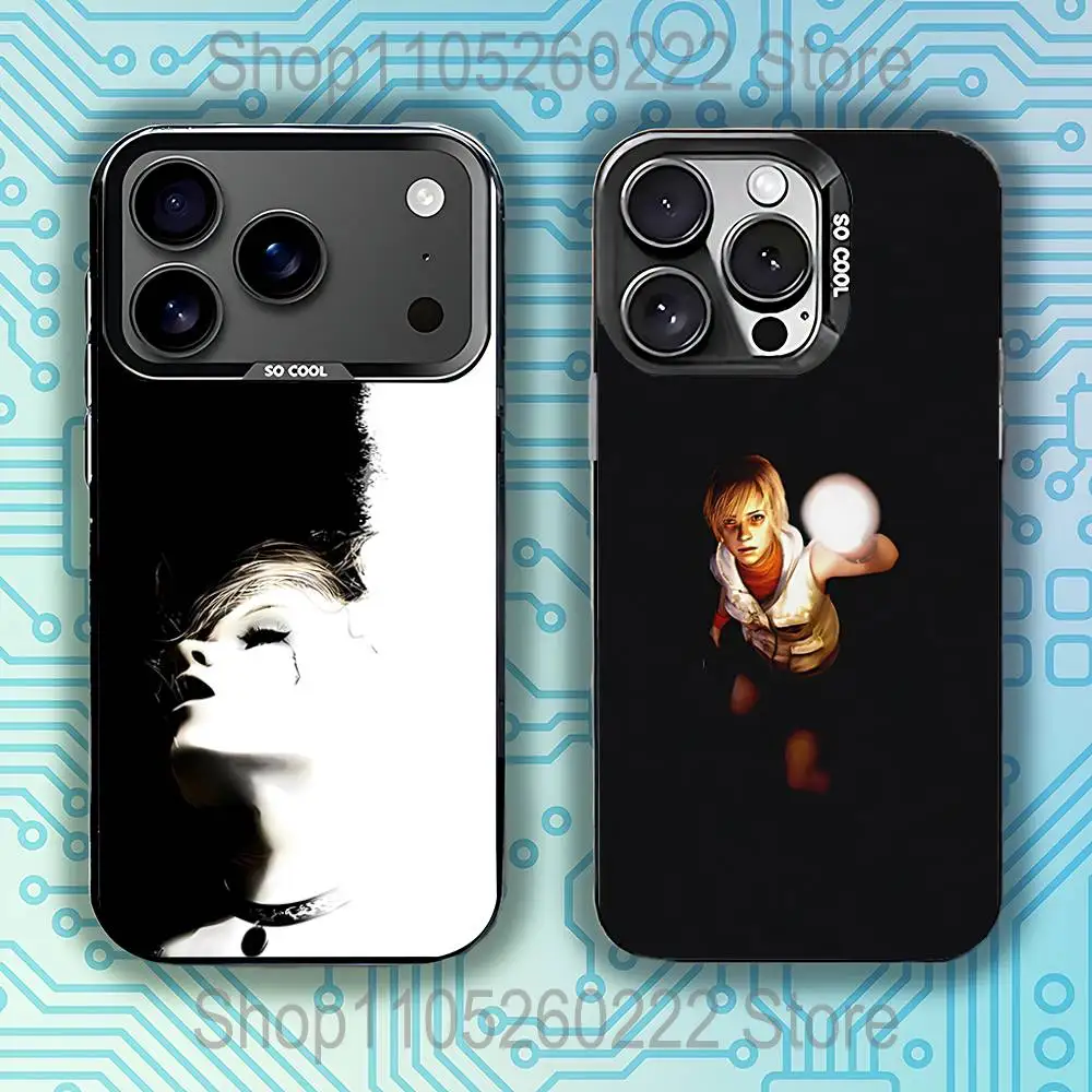 

S-Silent Hill 3 Heather Mason Black Phone Case Compatible with iPhone 17 16 15 14 13 12 11, Pro, Max, Plus, E, Air, Mini