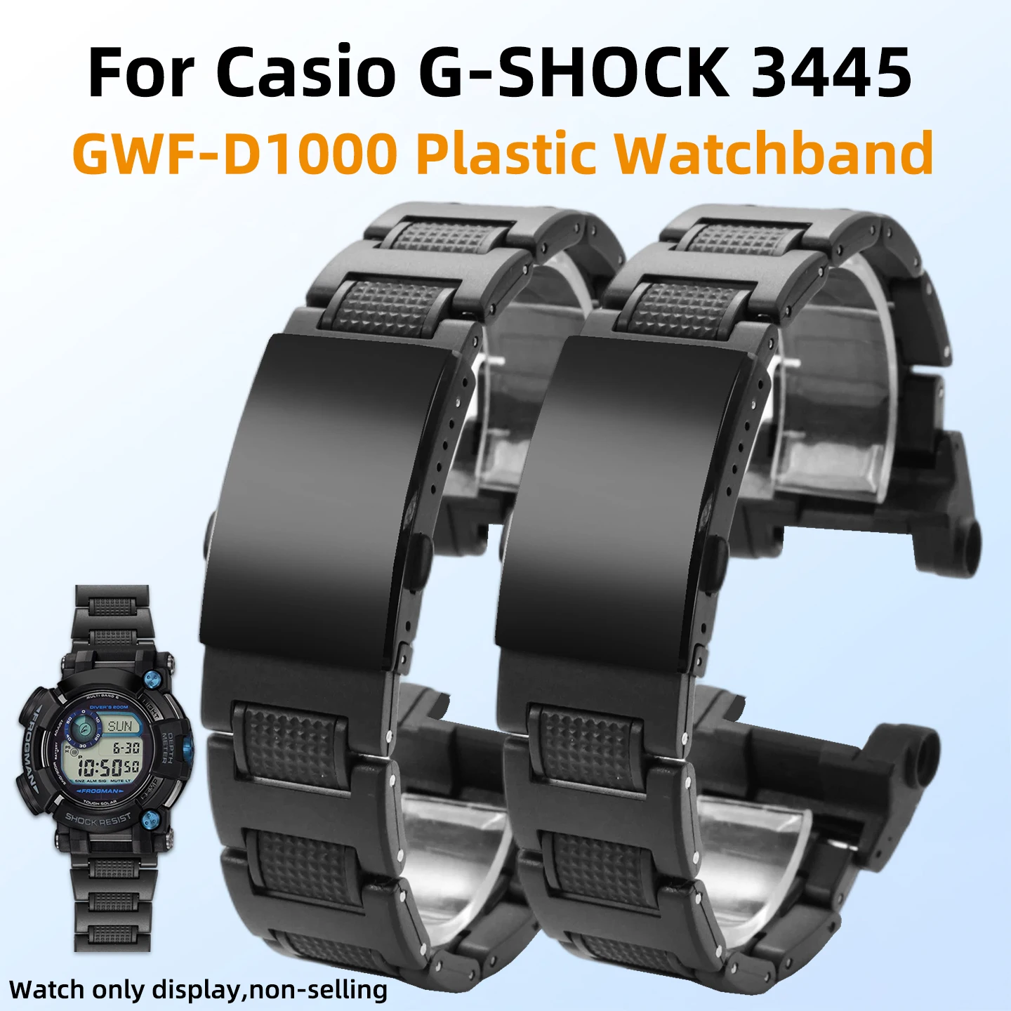 GWF-D1000 Lightweight Plastic Watchband For Casio Sixth Generation Frogman Diving Watch GWF-D1000 Modified Mountaineering Strap