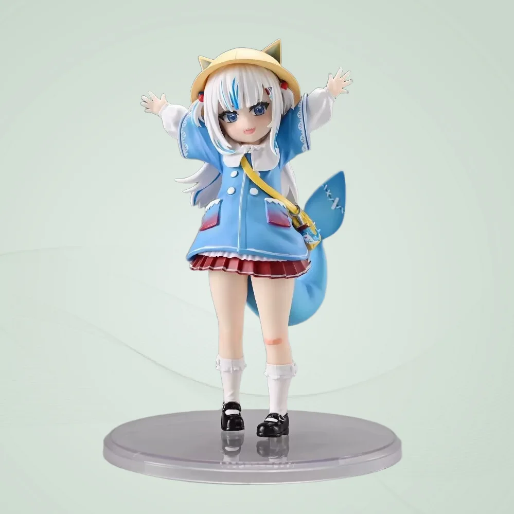 

Virtual idol "Little Shark" 2D figurine set. An adorable kindergarten version of "Gura Shark" sister anime figurine model as a b