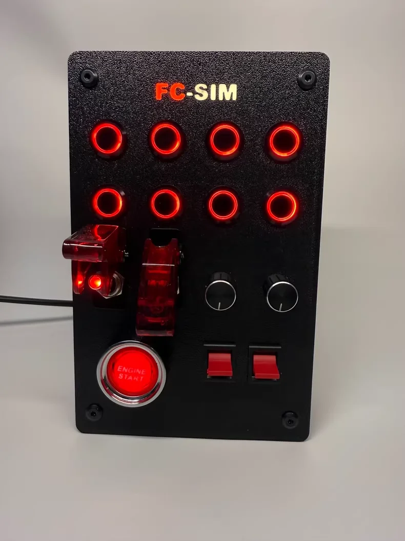 

Симулятор гоночного симулятора Euro Truck Simulator с логотипом и подсветкой, 21 кнопка, подключение Plug and Play