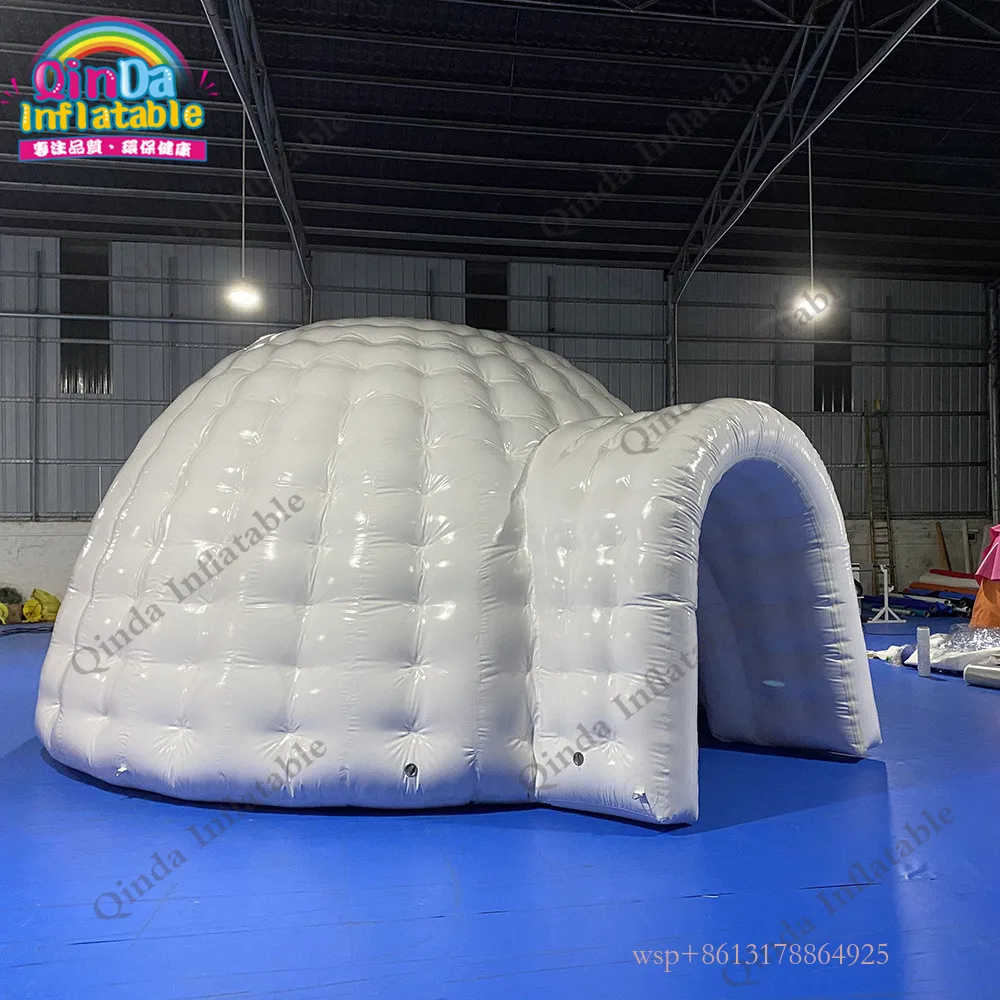 Pvc Inflatable Caming กิจกรรมเต็นท์ที่กําหนดเอง Inflatable เต็นท์โดมสีขาวสําหรับงานปาร์ตี้