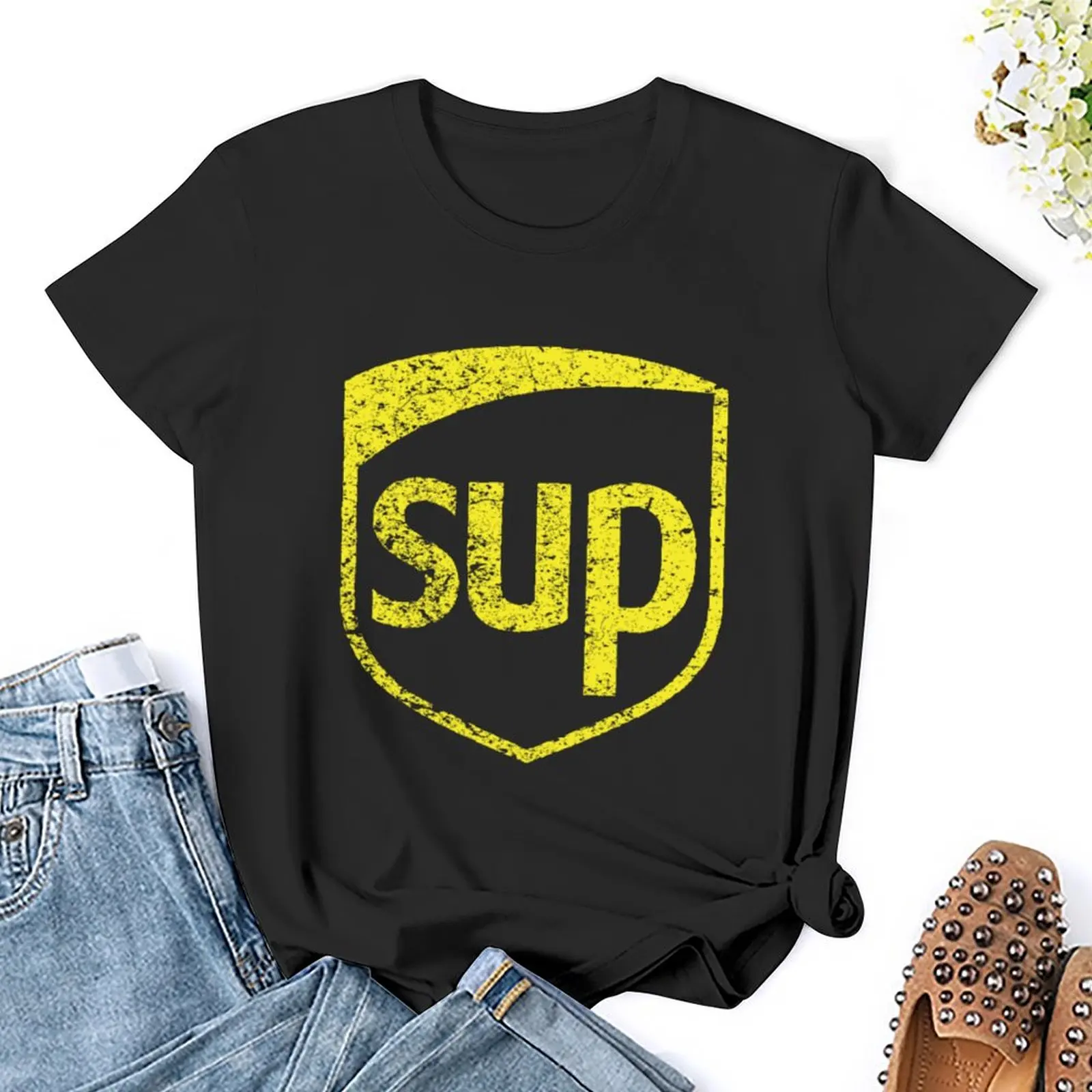 SUP Parodia UPS United Parcel Service T-Shirt Odzież damska letni top westernowy t-shirt sukienka dla kobiet