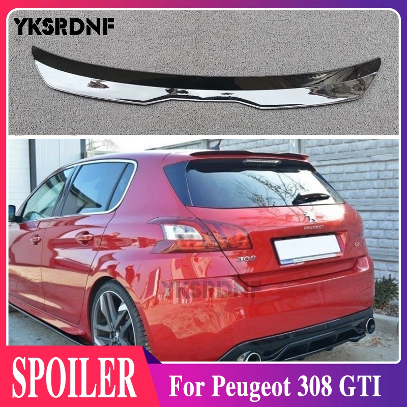 YKSRDNF Rear Roof Lip Spoiler For Peugeot 308 GTI 2015 - 2020 Universal Hatchback 308 Spoiler ABS Plastic Car Tail Wing