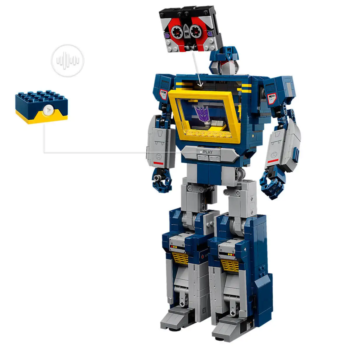 MINISO صالح 10358 روبوت Soundwave اللبنات الجمعية الطوب نموذج لعب لصبي أطفال عيد الميلاد هدية عيد ميلاد ديكور المنزل