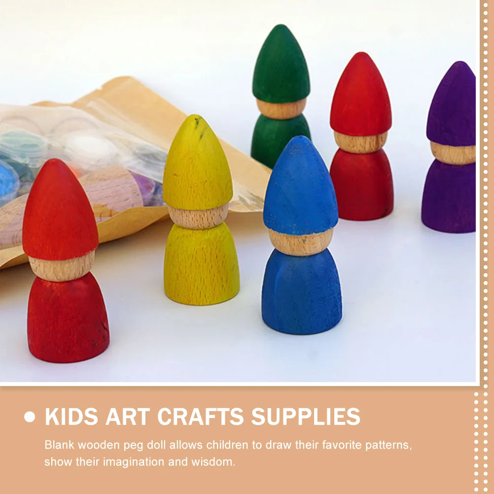 Juego de 8 Piezas de Madera en Blanco para Manualidades, Sin Pintar, para Pintar Creativamente, Decoración del Hogar, Accesorios para Mesa de Arena