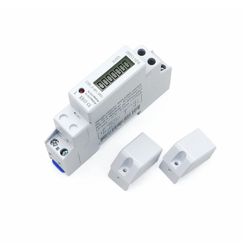 Household Electricity KWH Meter 20A 40A 220V Din Rail 1P Single-Phase Electronic Energy Consumption Meter