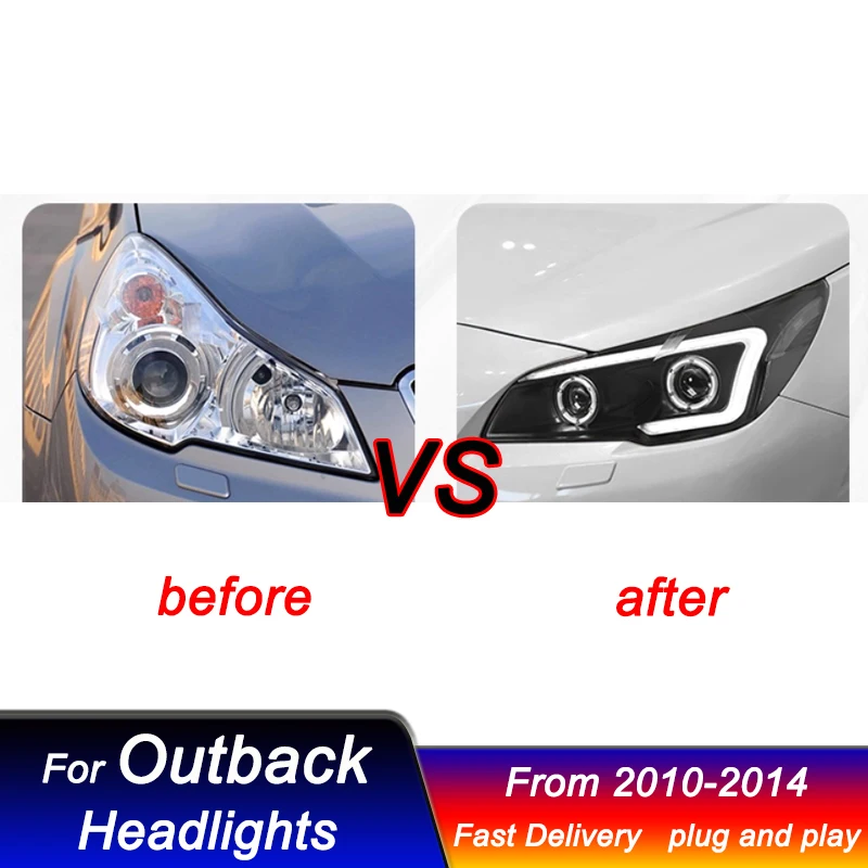 Hot Car Headlights For Subaru Outback Legacy 10-17 new style LED Head Lamp Upgrade DRL Dynamic Signal Lamp Front light Assembly