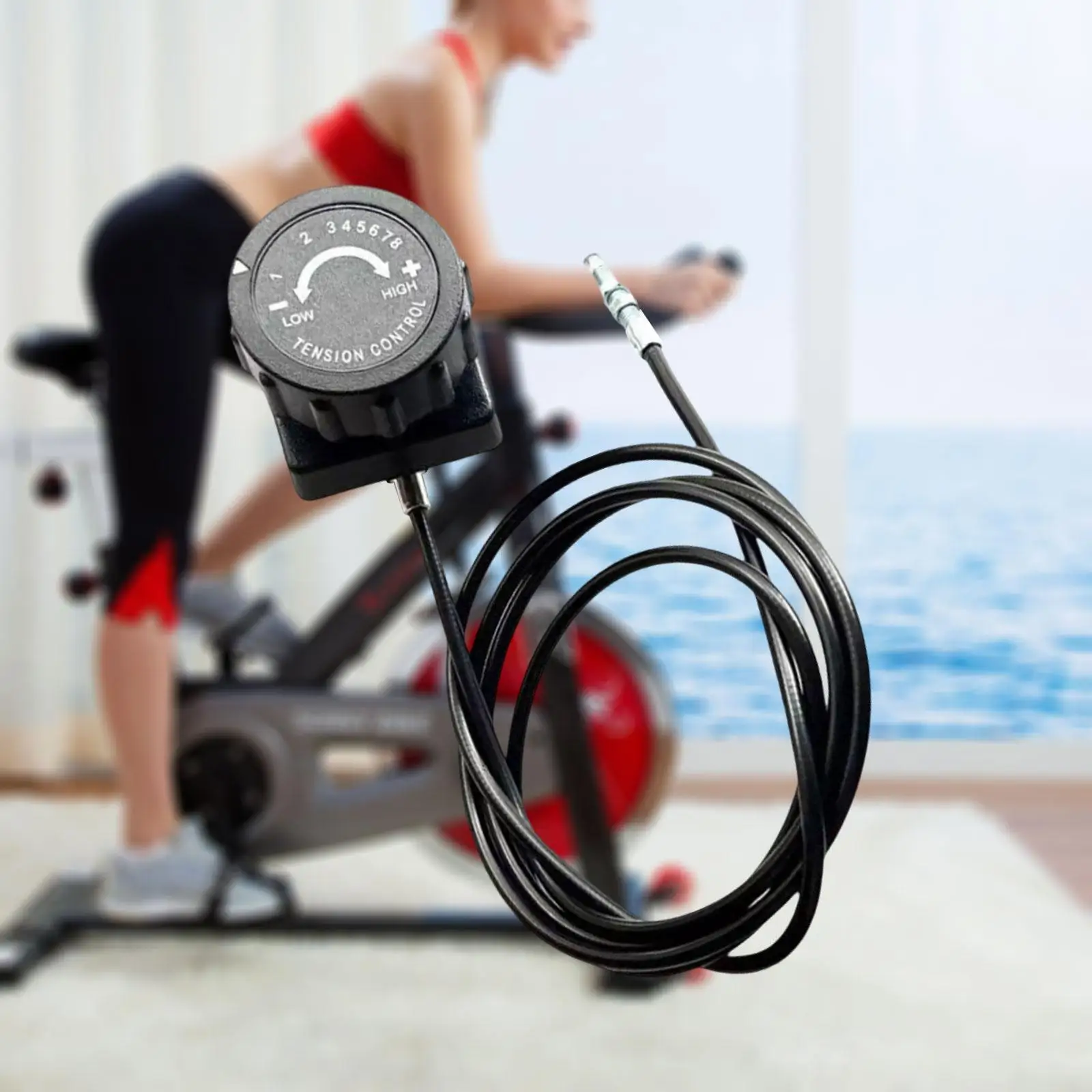 مقبض مقاومة للدراجة، ملحقات صالة الألعاب الرياضية المنزلية، أداة ضبط مقاومة الدراجة #4