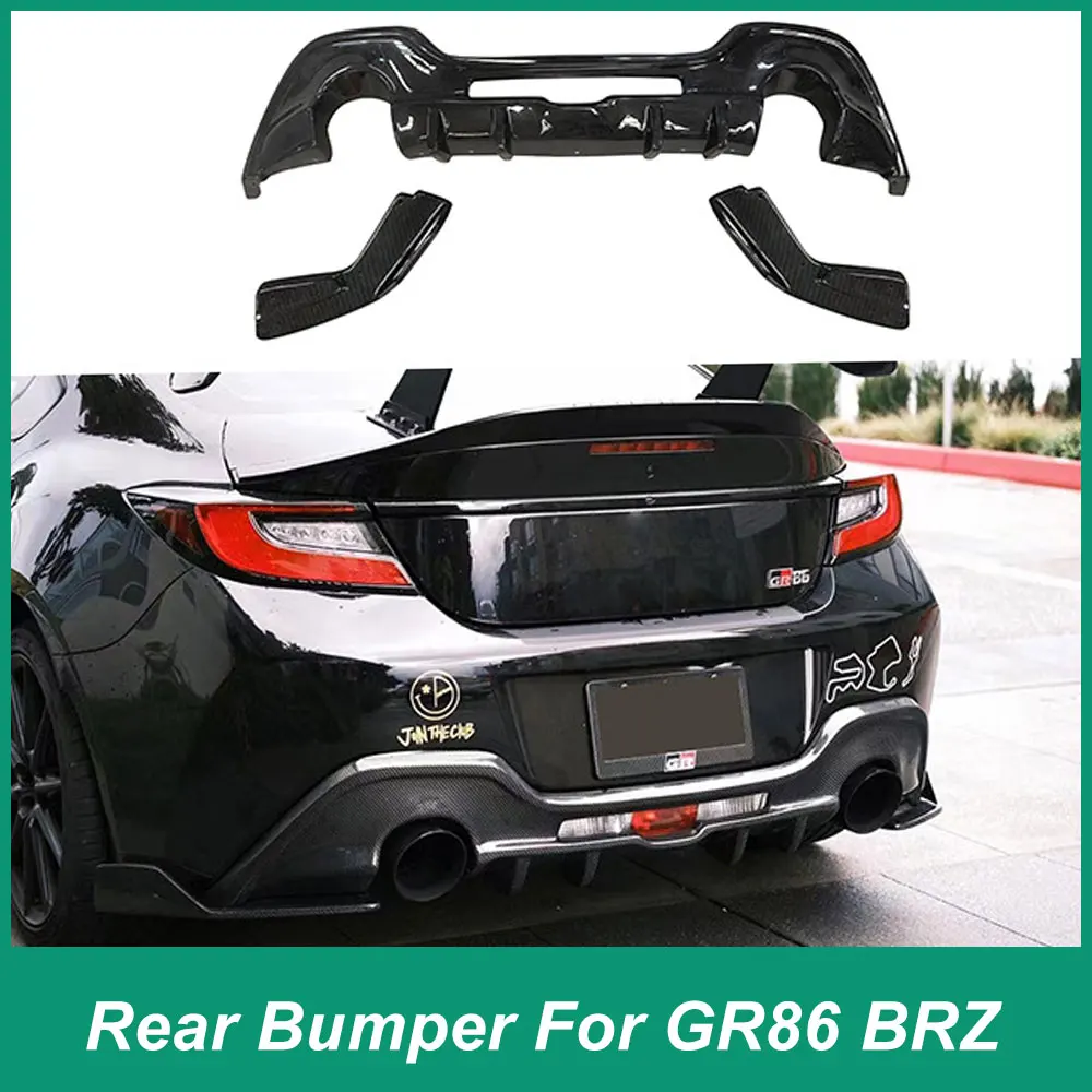 For Toyota GR86 Subaru BRZ Car Rear Bumper Diffuser Side Diverter Spoiler Lip Chin High Quality Carbon Fiber Protector Body Kit