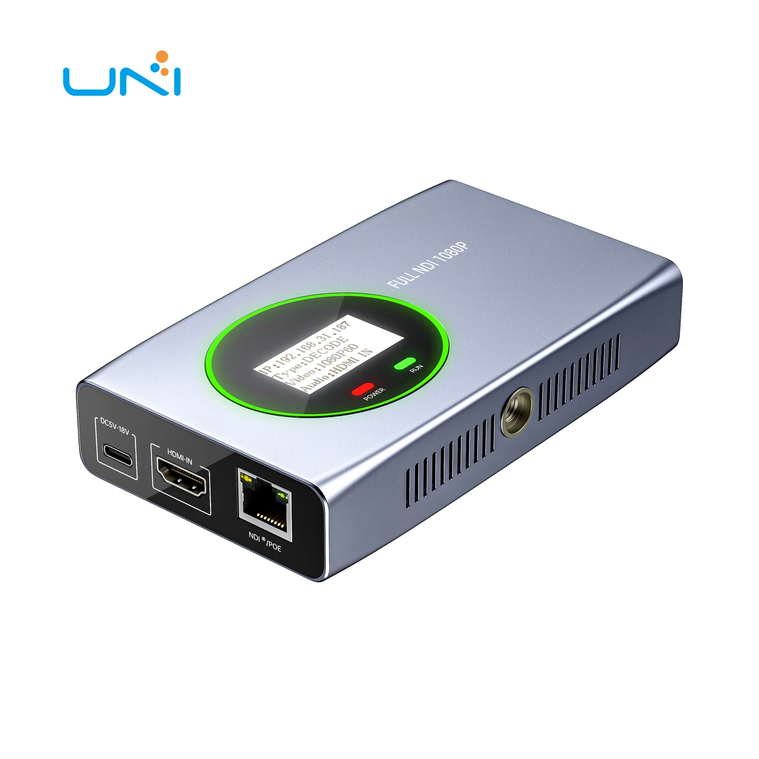 

Full NDI 1080P codec supports HDMI loop out Encoder Decoder with POE Audio Video Streaming