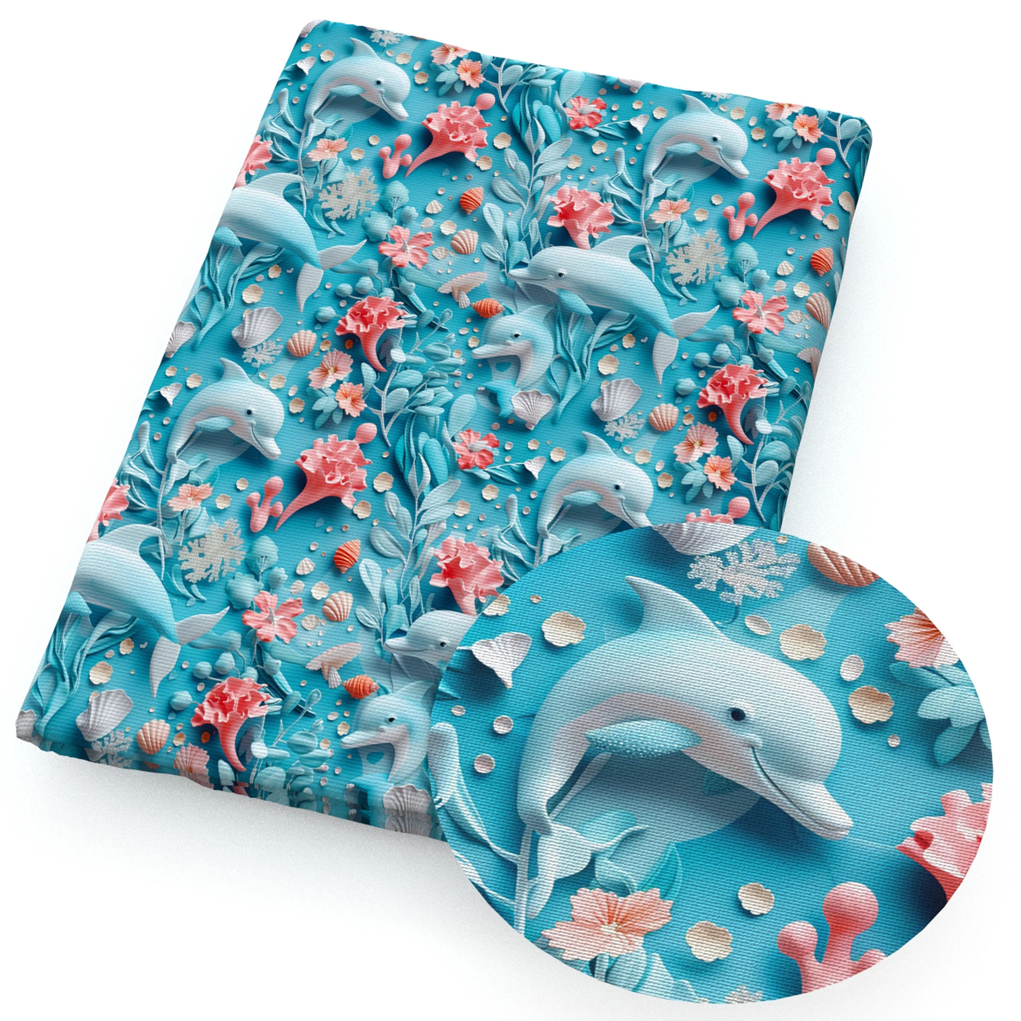 50*145cm Delphin Floral 3D Nac – 3D Printing On Fabric Bewertung und Preis