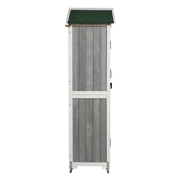 2026 Outdoor Easy Assemble Garden Patio Furniture Waterproof Tool Shed Wooden Storage Cabinet