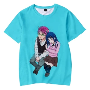 Saiki Kusuo Kein Sa-Nan-T-Shirt für Männer und Frauen, lustige Anime-Tops, Harajuku-T-Shirt, japanisches Harajuku-Kostüm, Sommer-Unisex-Kostüm, Saiki 2024 6 Hauptverkaufskleidung Saiki Kusuo - №1