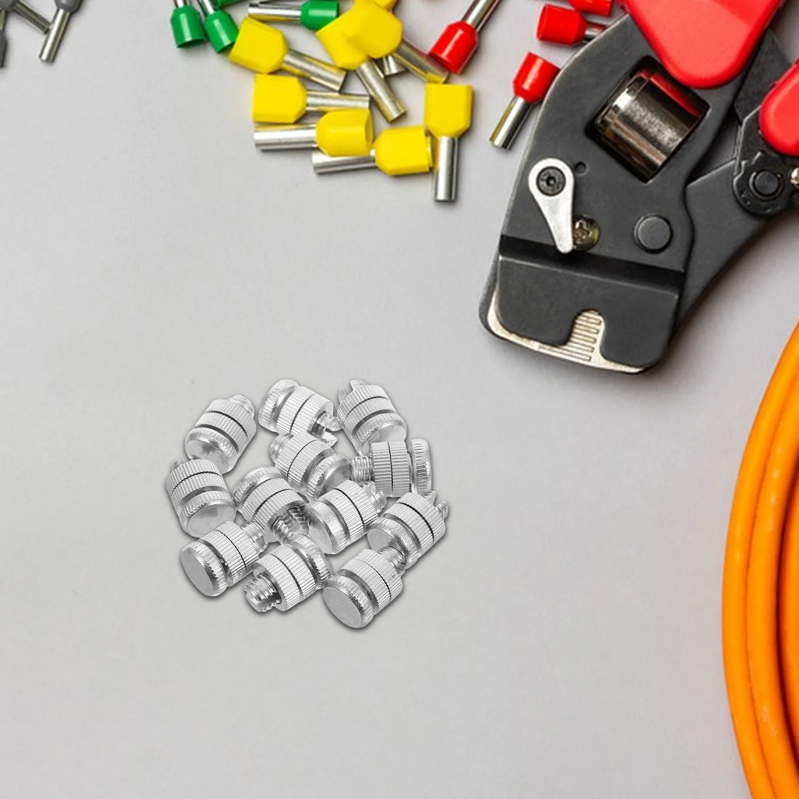 12 PCS Electronic Fence Accessories Rope Connector Repair Open Child Fastener Aluminum Alloy Spinner Turntable