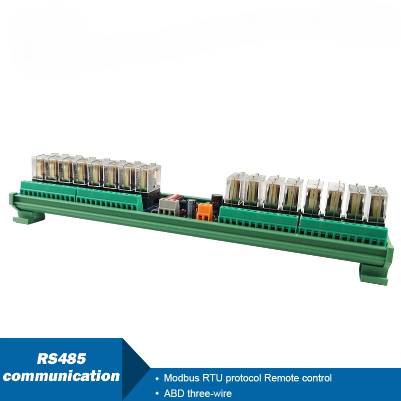 Huaqingjun 16-Channel RS485 Communication Relay Module MODBUS RTU Remote Control DO Modules for PLC