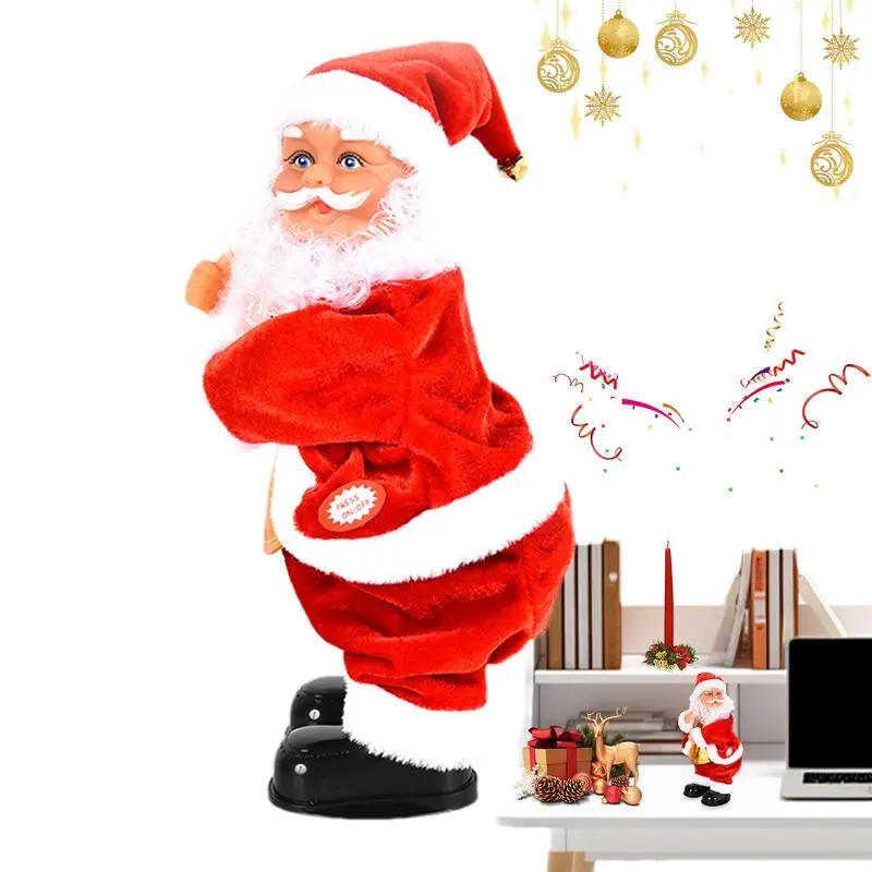 دمية سانتا كلوز Twerking سانتا لينة تماثيل سانتا كلوز الرسوم المتحركة دمى الرقص سانتا كلوز التفاعلية للأطفال لعيد الميلاد #1