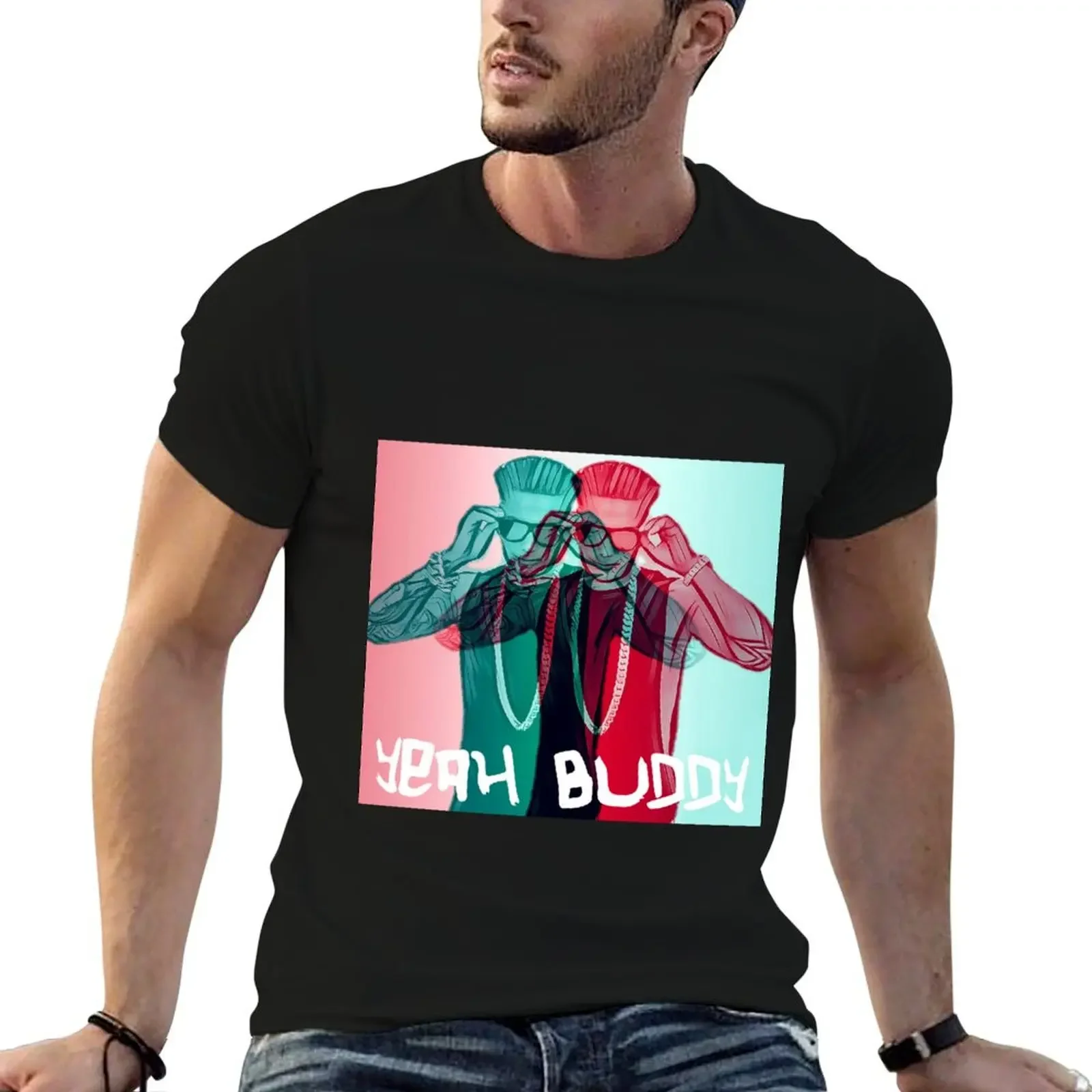 Pauly D Yeah Buddy JS 3D T-Shirt oversized basketball graphic tees mens tall t shirts