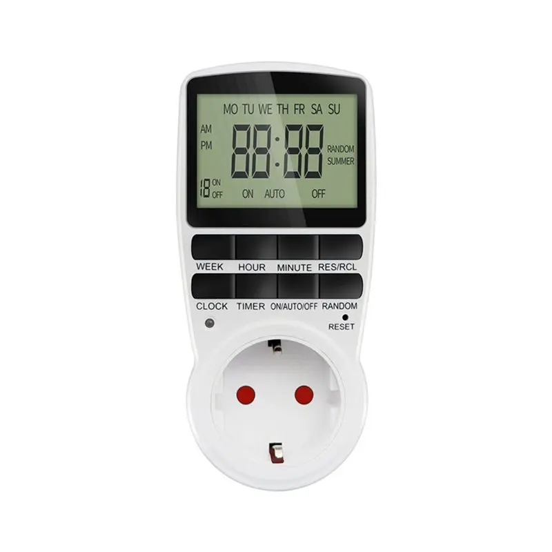 ABYN-Electronic Digital Timer Switch Socket Programmable Timing Socket Control Shutter Power-Off Kitchen Timer Outlet
