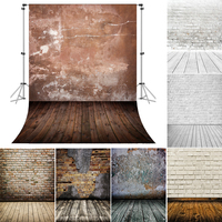 Grunge Vintage White Brown Brick Wall Backdrop Women Man Baby Pets Art Portrait Wedding Birthday Photographic Background Decor