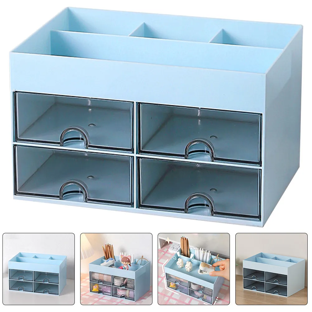 Desk Organizer Drawer Style Storage Box Efficient Plastic Multi-Function Stationery Makeup Container Desk Organizer