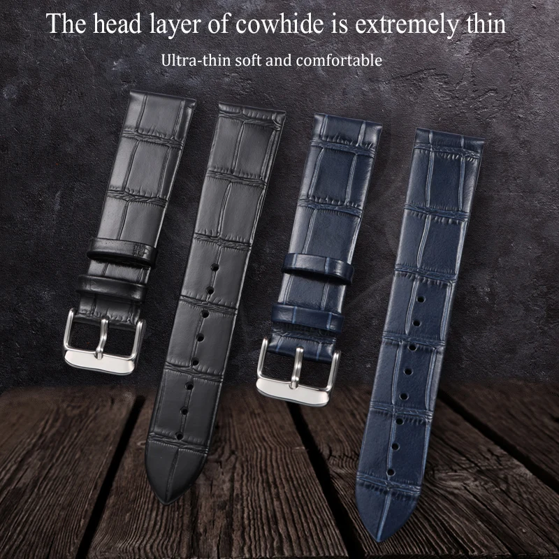 

Men's Genuine Leather Watchband for Tissot Longines Casio Citizen DW Tianwang Ultra-Thin Soft Cowhide Bracelet Women Watch Strap