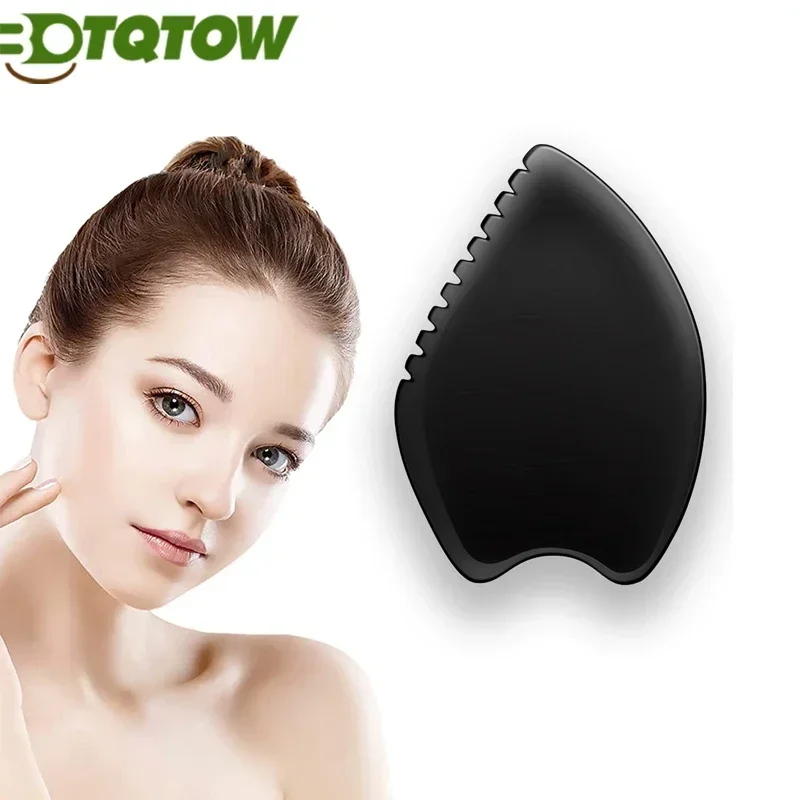 

1PCS Gua Sha Facial Massage Tools,BianStone Traditional Face & Body Massage Sculpting Tool,The Newly Upgraded Unique Tooth Edge