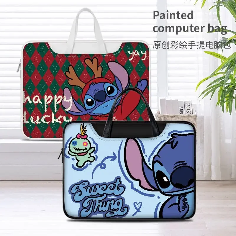 

Disney Stitch Laptop Bag Case 13 14 15 16 17 15.6 Inch Notebook Bag For Macbook Air Pro Computer Shoulder Handbag Briefcase Bag