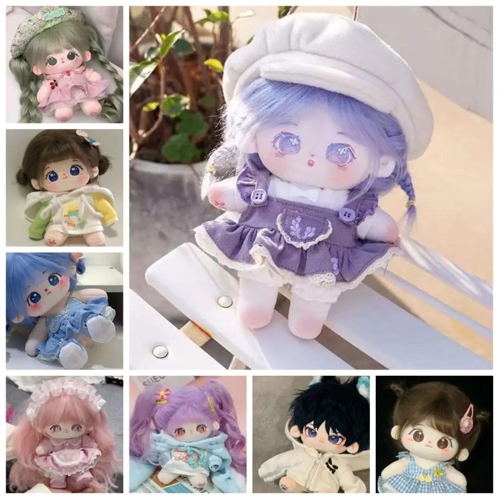 人形用のかわいいドレス服,20cmの綿の人形のファッション,かわいいkpopぬいぐるみ,高品質の人形のアクセサリー