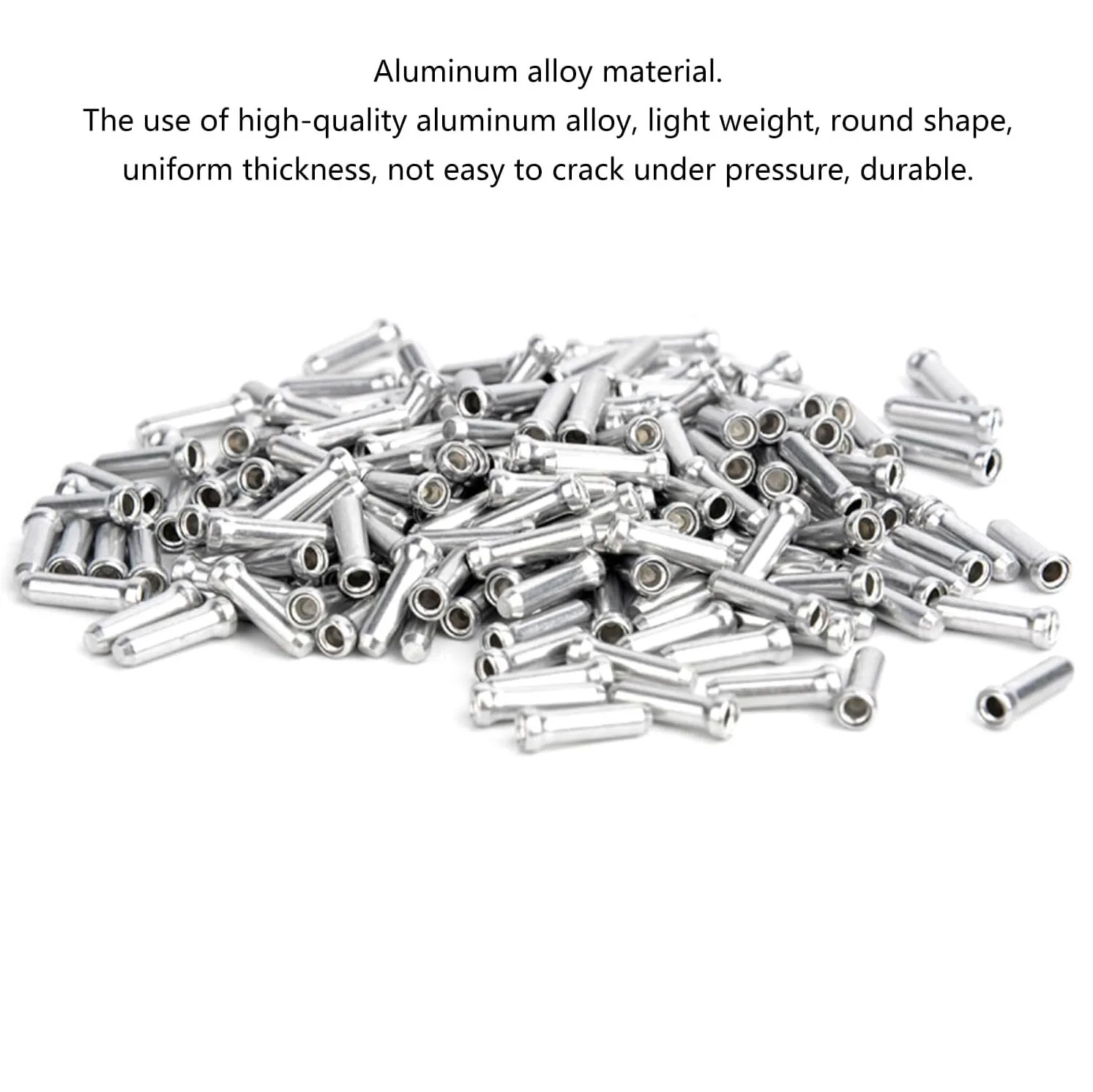 100/200/300 pcs Aluminum Alloy MTB Bike Bicycle Brake Cable Tips Brake Shifter Inner Cable Tips Wire End Cap Crimps Sliver