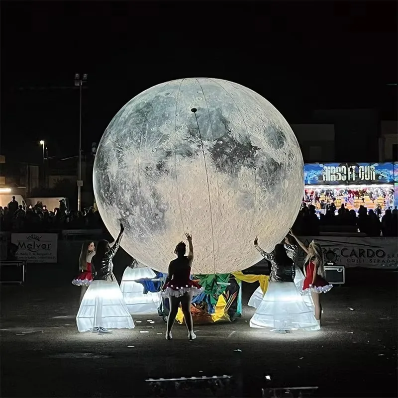2M Plastic Inflatable Moon Waterproof Holiday Mall Outdoor Adjustable Moon Planet Air Model