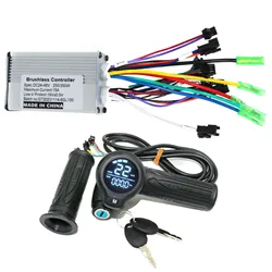 GREENTIME 24V/36V48V 250W 15A brushless motor drive dual mode universal controller with LCD speed display throttle