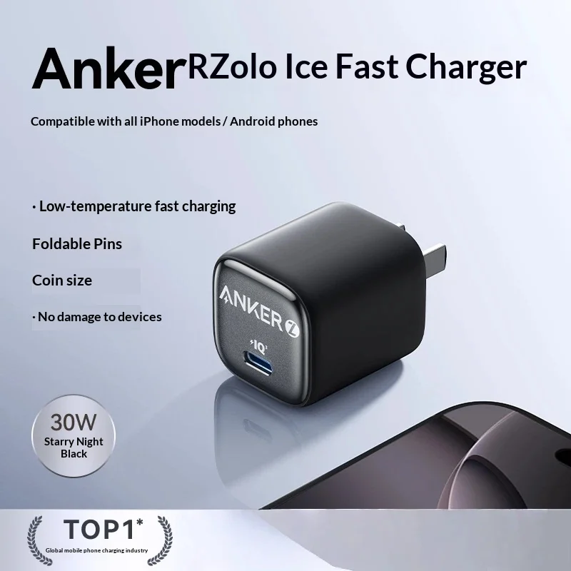 30w Anker Pd Fast Charger Ice Sensing Usb C Wall Charger For Phone 16 Pro Max Phone 15 Pro Portable Mobile Phone Power Adapter