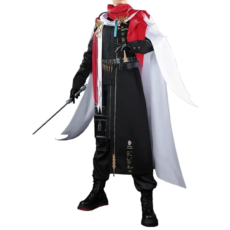 Arknights Executeur De Ex-Foedere Federico Giallo Cosplay Kostuum Nieuw Pak Uniform Vrouwen Mannen Halloween Rolspel Pruik Schoenen