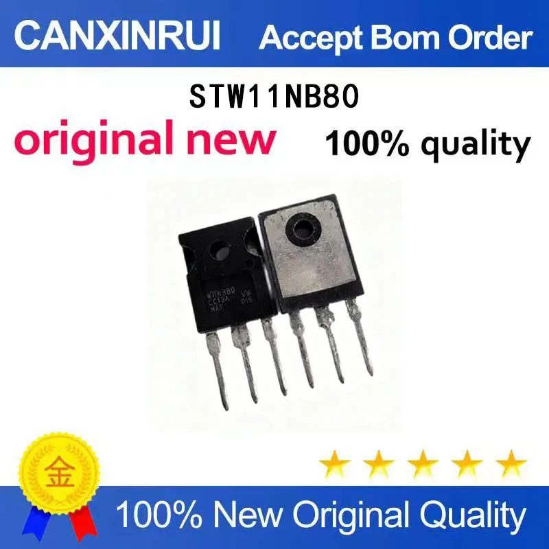 

(5-100 Pieces) New W11NB80 STW11NB80 TO-247 MOSFET 11A/800V