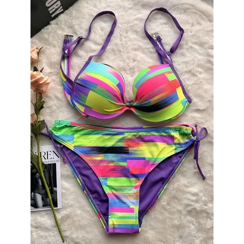 

Sexy Bikini Swimsuit Women's Cross-Border Print Swimwear Trendy Elegant Fashionable Beachwear From Mainland China