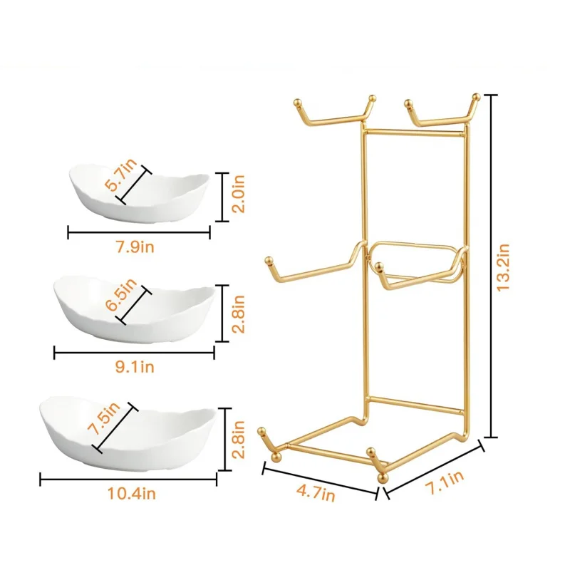 

3-Tier Tiered Fruit Stand with Metal Frame - Kitchen Counter Fruit Snack Storage Organizer